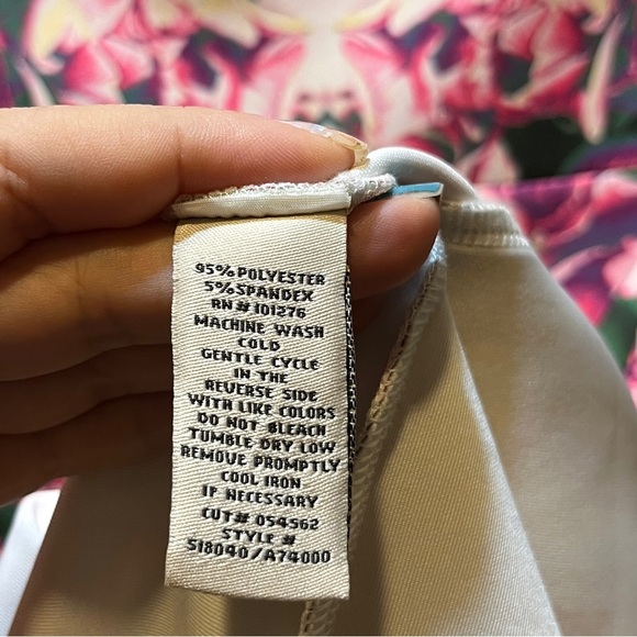 Pink and Beige Flower Shortsleeved Midi Dress Size 8 - Picture 8 of 8